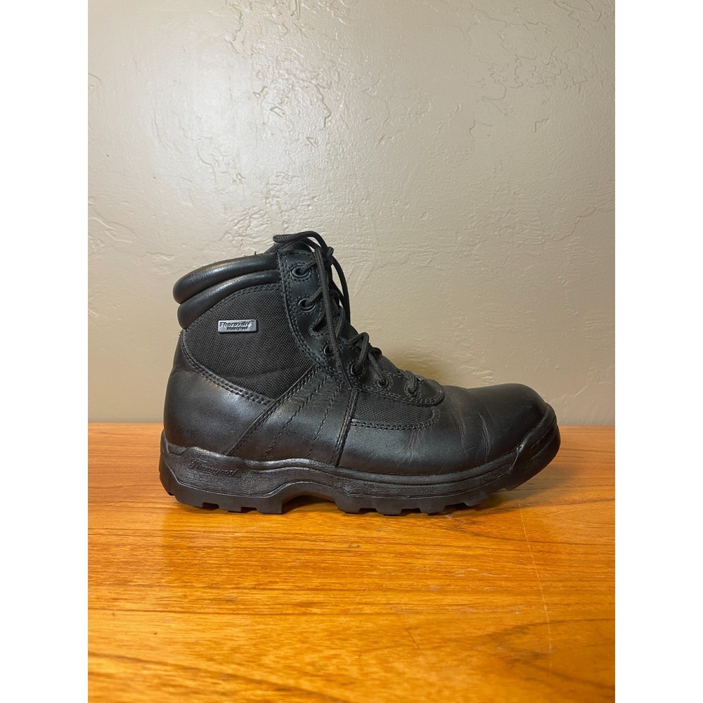 Thorogood Deuce Boots 6" Mens 8 Black Slip Resistant Waterproof Tactical Work